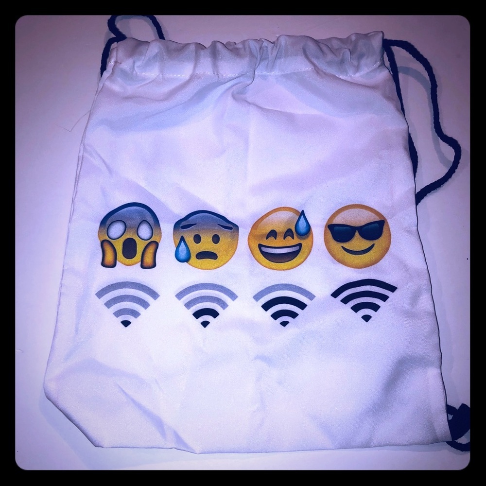 Emojiface Fabric Back Pack Draw String